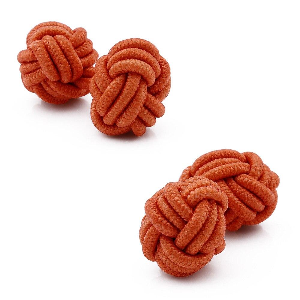 Minimalist Knot Cufflinks GR Orange 