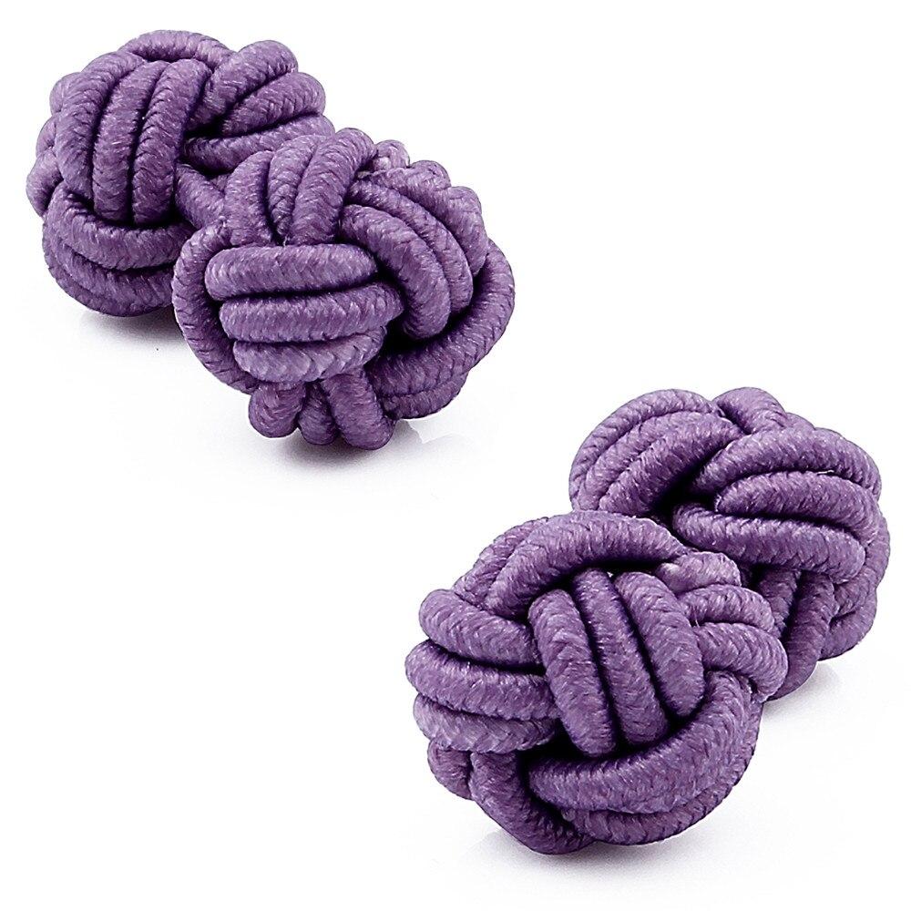 Minimalist Knot Cufflinks GR Purple 