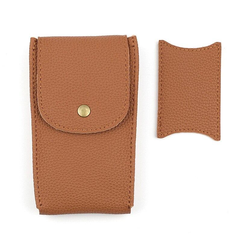 Noe Soft Leather Single Watch Travel Case GR Brown 