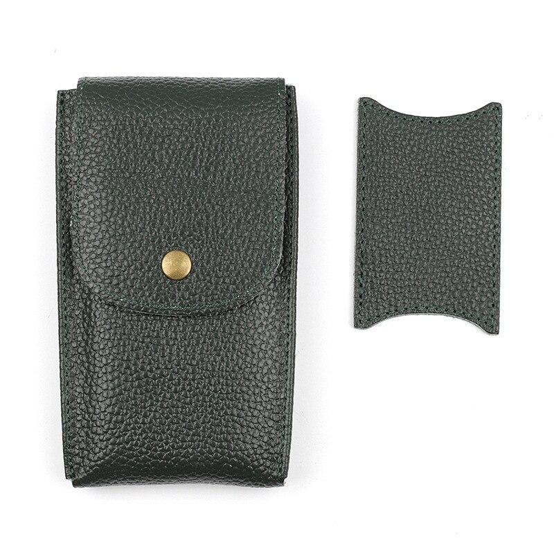 Noe Soft Leather Single Watch Travel Case GR Green 