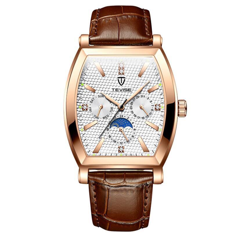 Orville Elegant Classic Watch Tevise Rose Gold White 