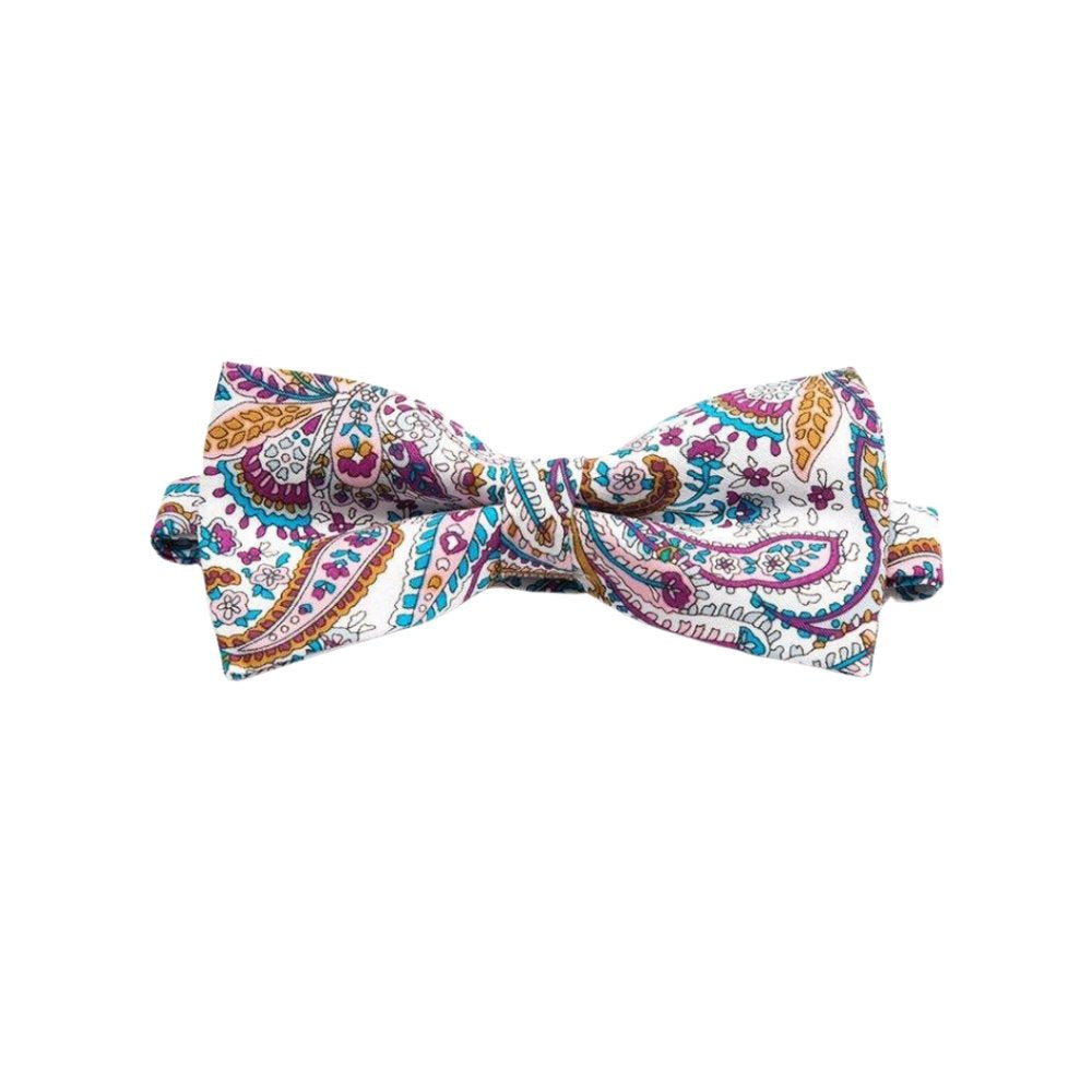 Paisley Cotton Bow Tie Pre-Tied GR Carnival 