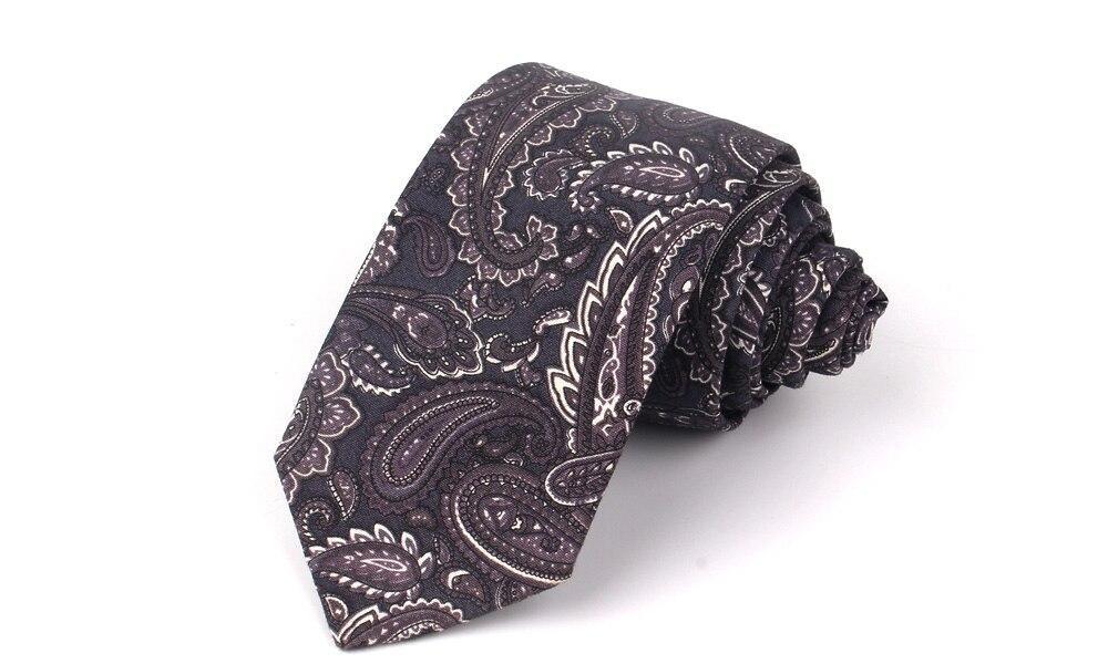 Paisley Cotton Tie GR Purple 