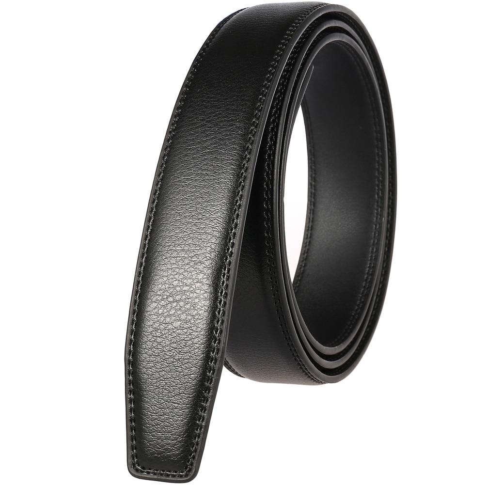 Pascal Leather Strap For Automatic Belt Buckle 31 mm GR Black 110cm 