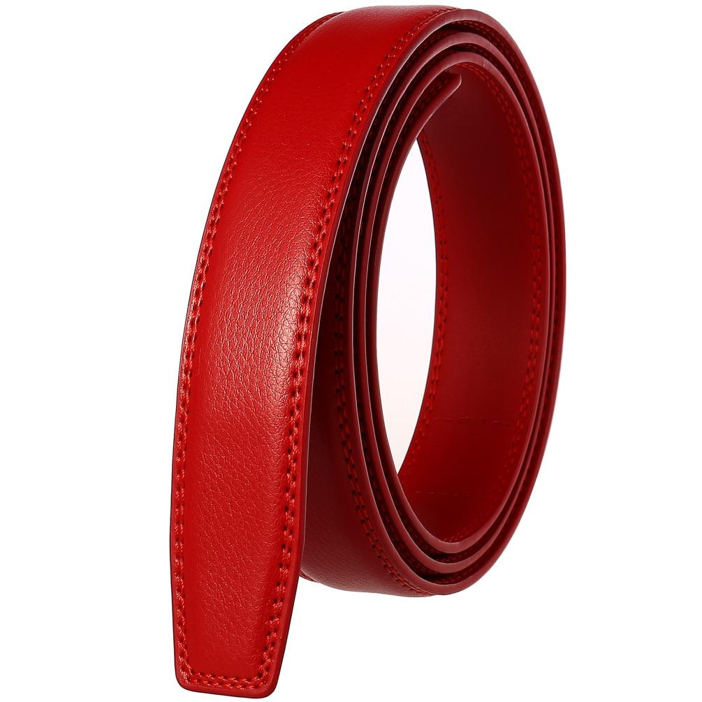 Pascal Leather Strap For Automatic Belt Buckle 31 mm GR Red 110cm 