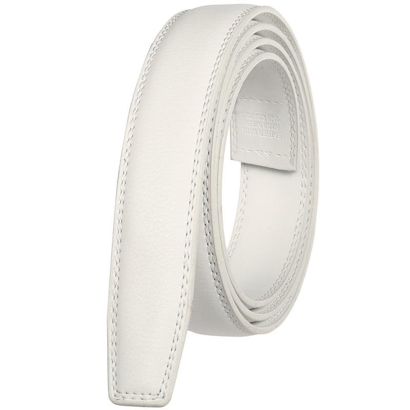 Pascal Leather Strap For Automatic Belt Buckle 31 mm GR White 110cm 