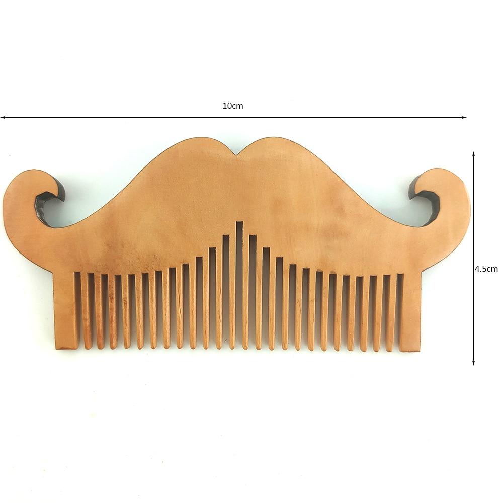 Pearwood Beard and Mustache Comb GR 