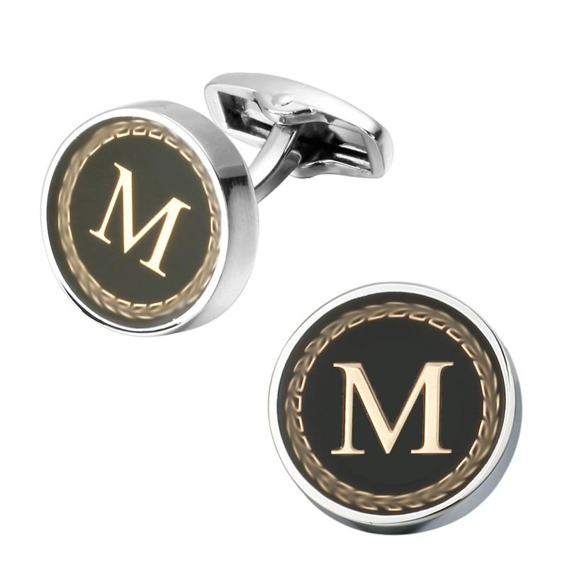 Personalized Monogram Black Cufflinks GR 