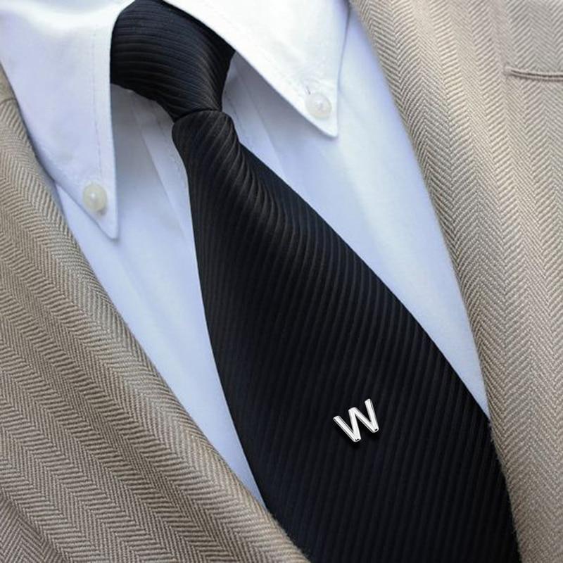 Personalized Monogram Silver-Tone Tie Tack GR 
