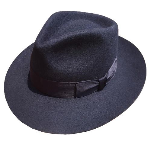 Pietro Wool Felt Fedora Hat GR Dark Blue S 55cm 