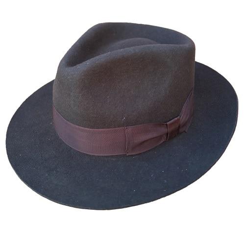 Pietro Wool Felt Fedora Hat GR Dark Brown S 55cm 