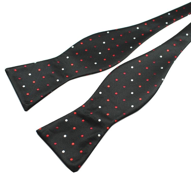 Pin Dot Silk Self-Tie Bow Tie GR Black 
