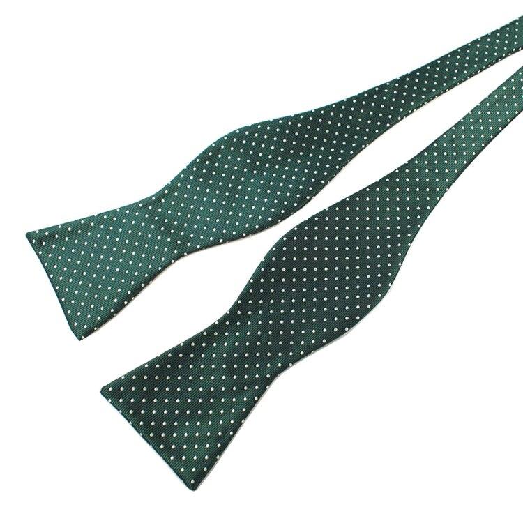 Pin Dot Silk Self-Tie Bow Tie GR Green 