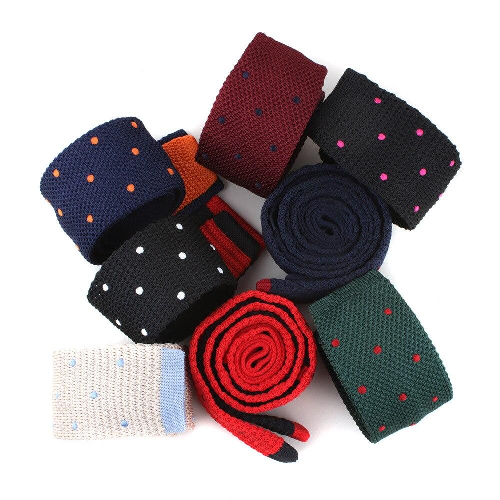 Knitted Point Polka Dot Tie Set