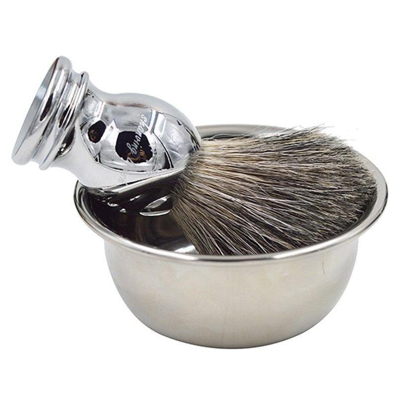 Pure Badger Hair Shaving Brush With Metal Handle GR 