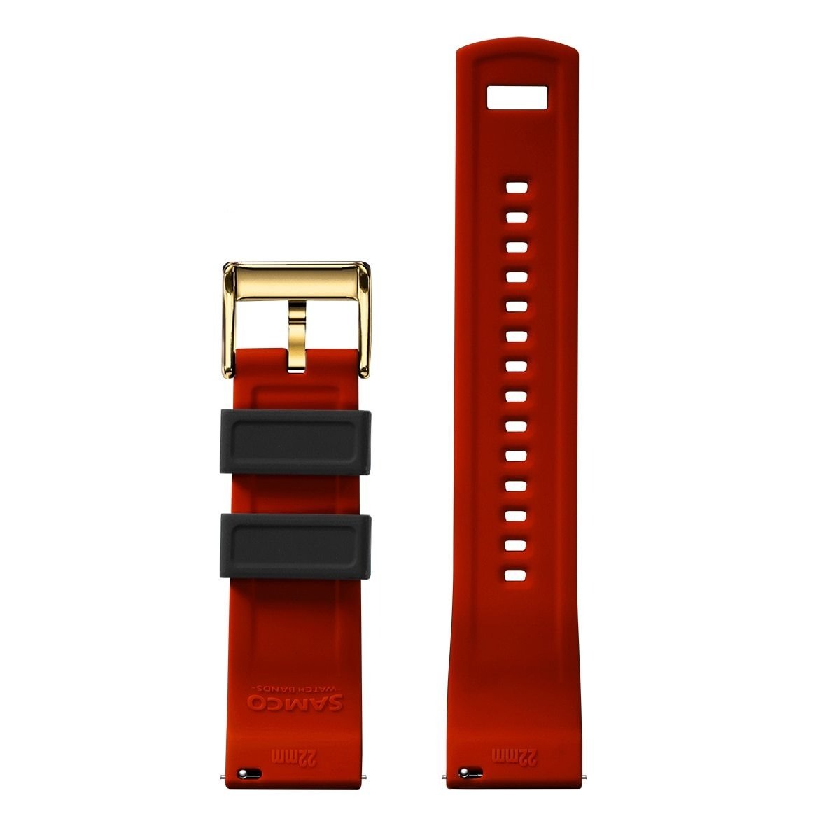 Rafael Silicone Tropic Watch Strap With Gold-Tone Tang Buckle GR 
