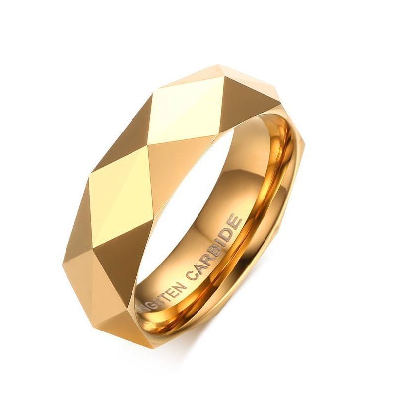 Rhombic Tungsten Carbide Ring Gold GR 7 Gold 