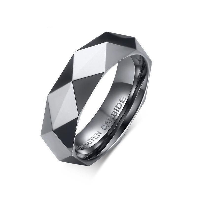 Rhombic Tungsten Carbide Ring Gold GR 7 Silver 