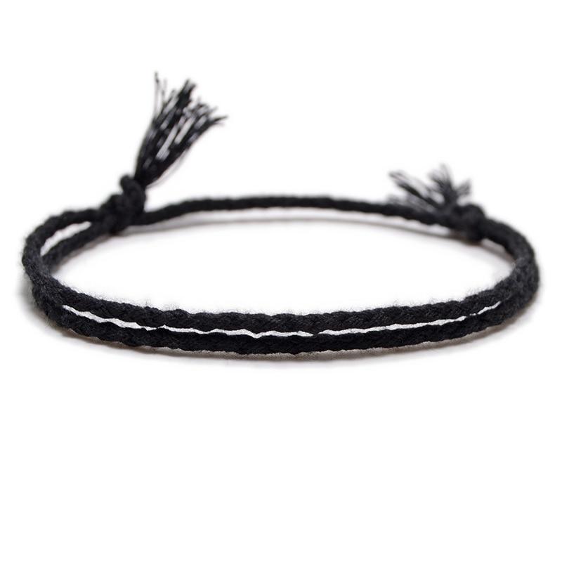 Roberto Minimalist Rope Bracelet GR Black 