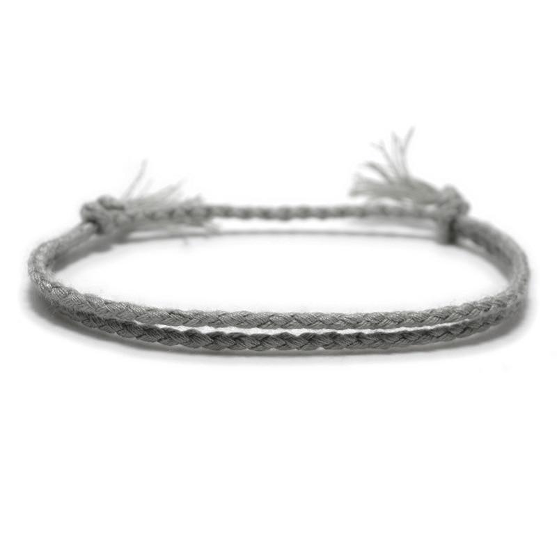 Roberto Minimalist Rope Bracelet GR Grey 