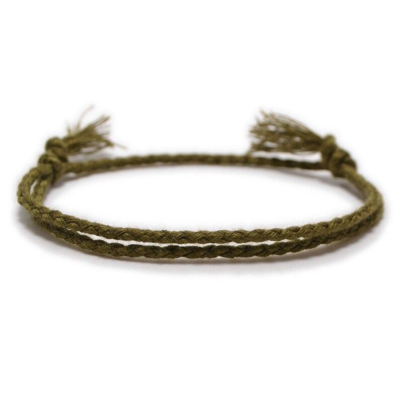 Roberto Minimalist Rope Bracelet GR Olive Green 