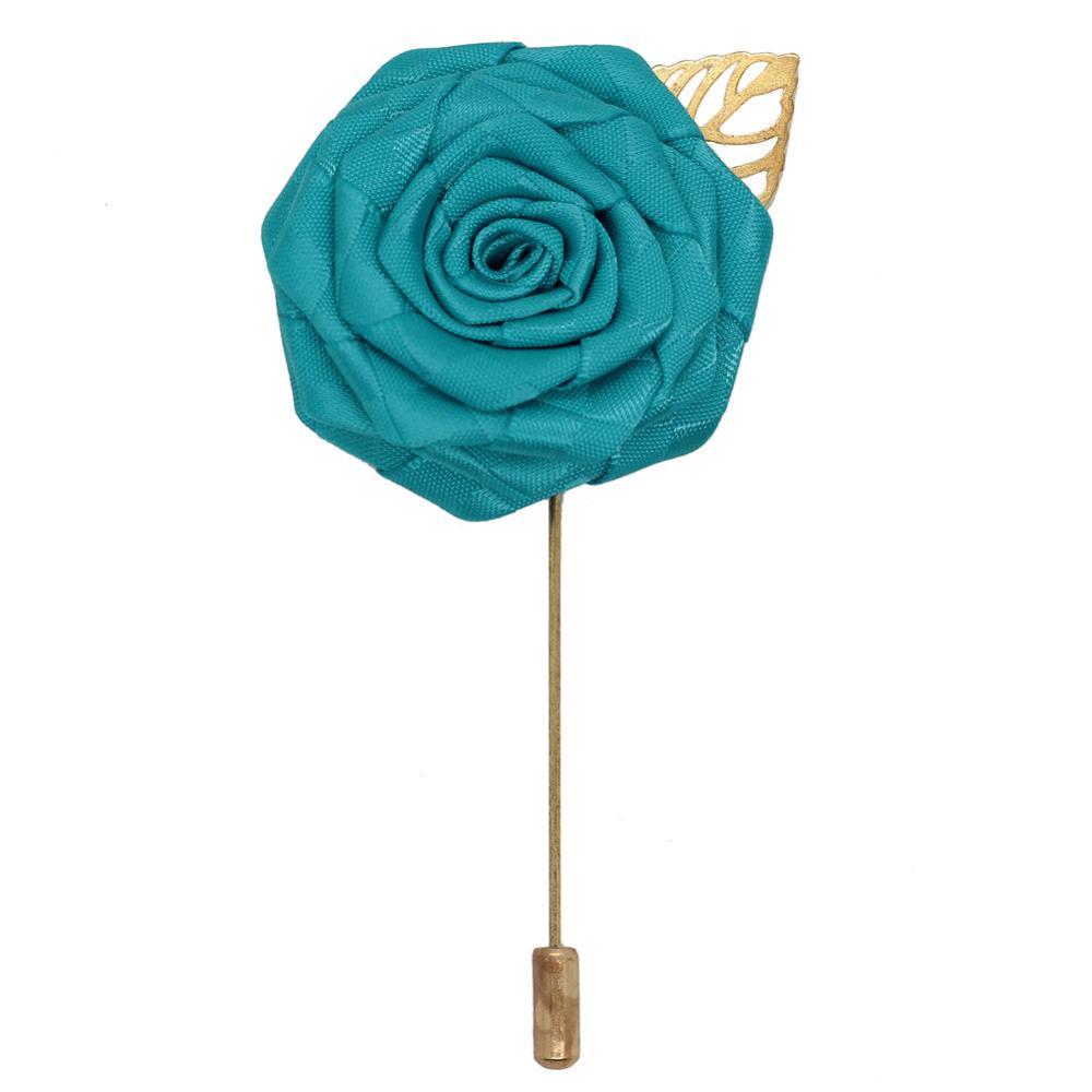 Satin Rose Lapel Pin GR mint green width 4.5cm 