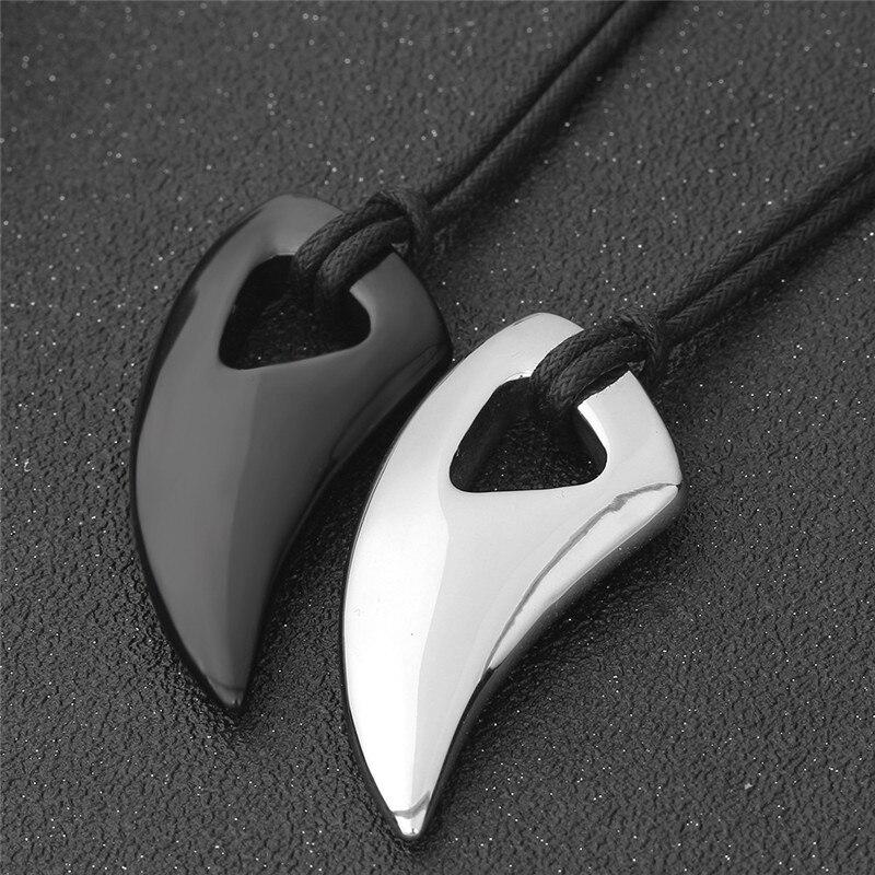 Shark Tooth Stainless Steel Pendant Necklace GR 
