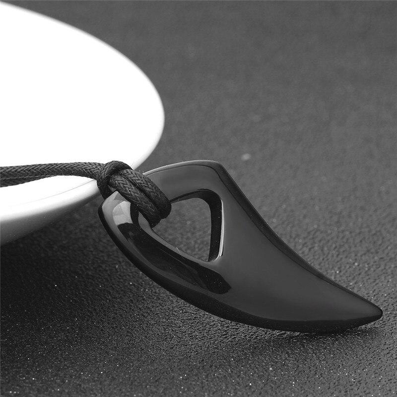 Shark Tooth Stainless Steel Pendant Necklace GR 