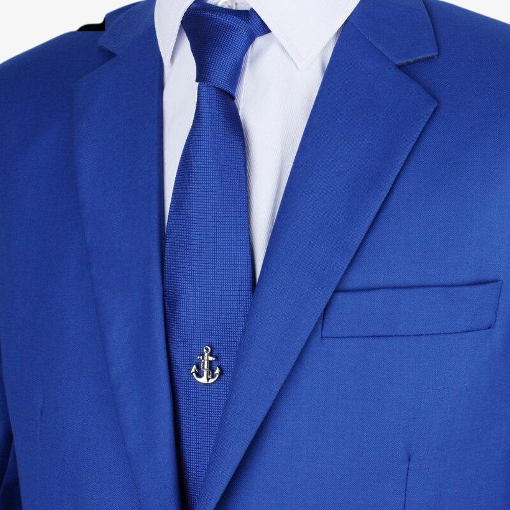 SilverTone Anchor Tie Tack Gentleman Rules