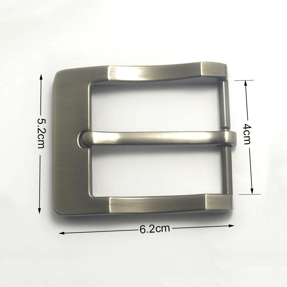 Silver-Tone Brushed Metal Belt Buckle 40 mm GR 