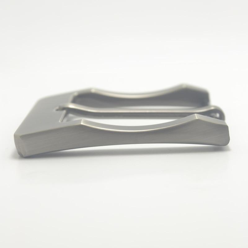 Silver-Tone Brushed Metal Belt Buckle 40 mm GR 