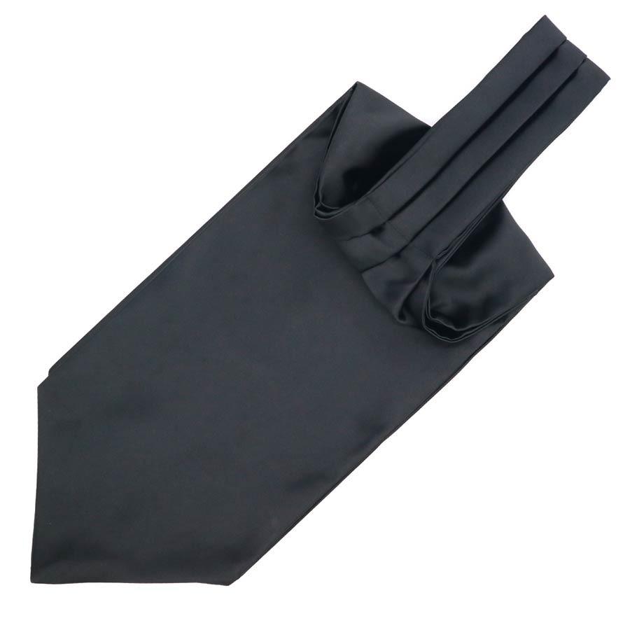 Solid Ascot Tie GR Black 