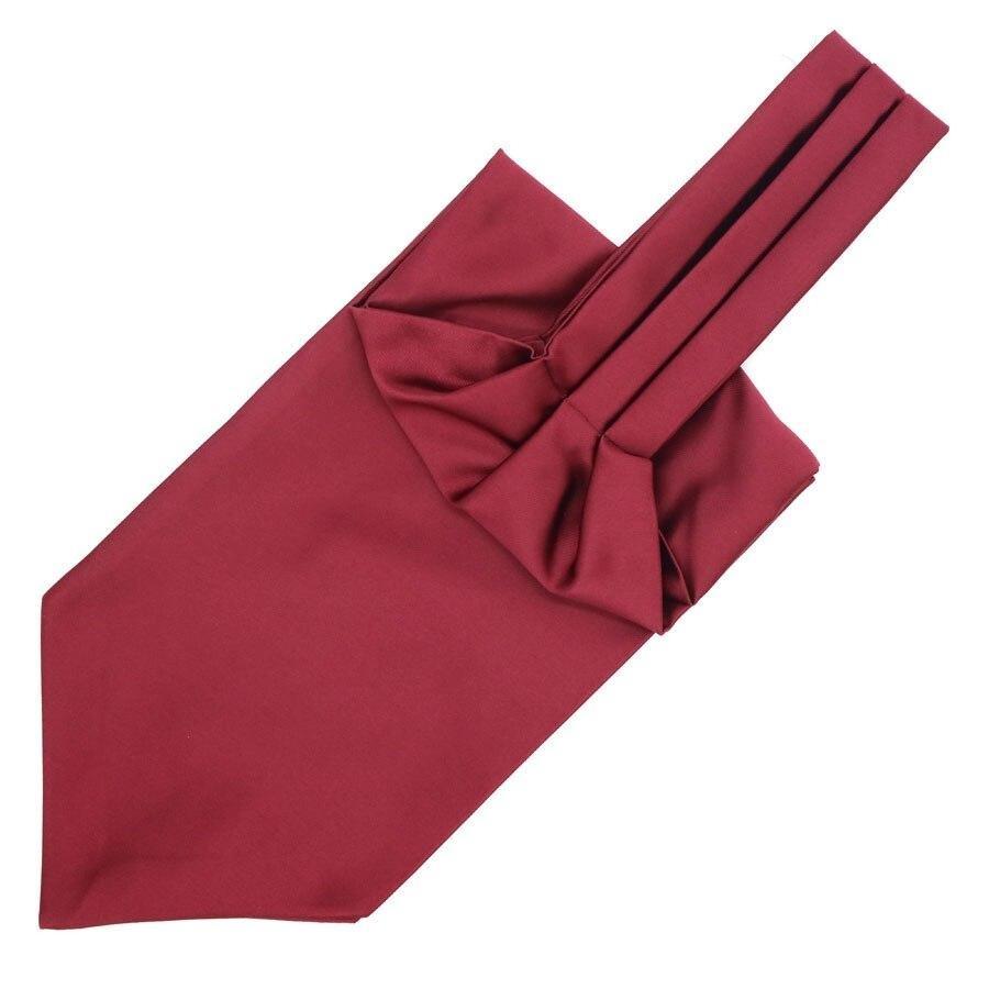 Solid Ascot Tie GR Dark Red 
