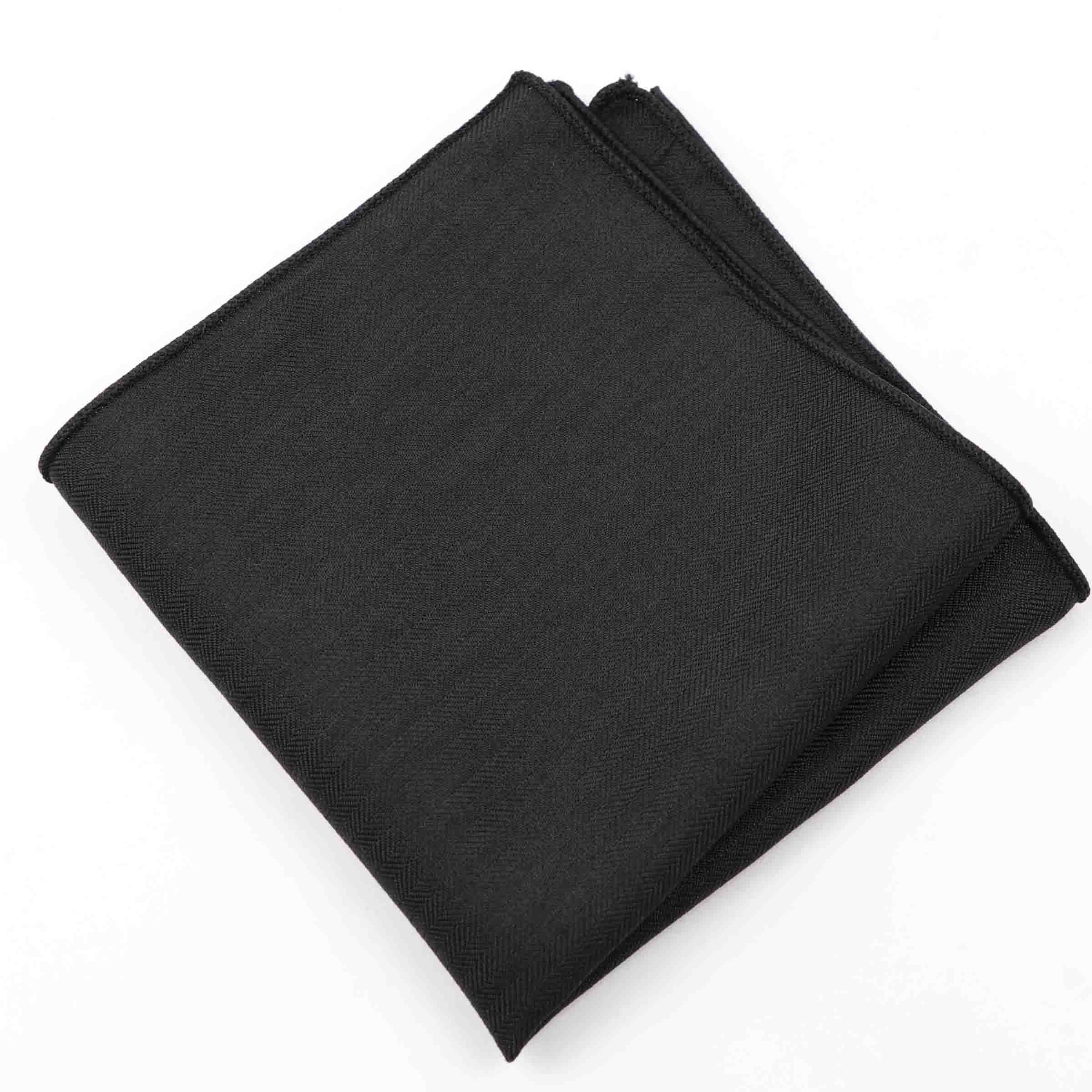 Solid Colour Cotton Handkerchief GR Black 