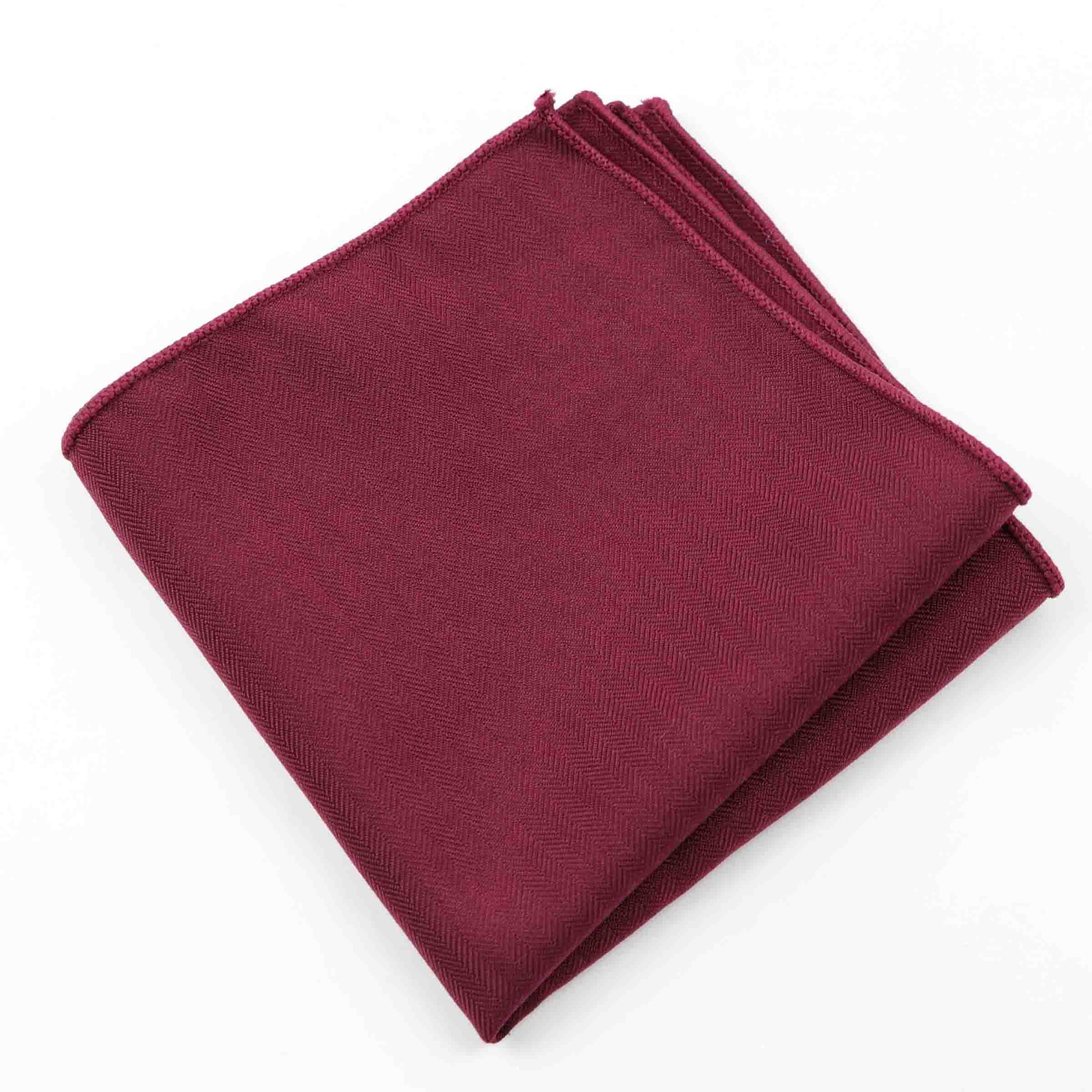 Solid Colour Cotton Handkerchief GR Wine Red 