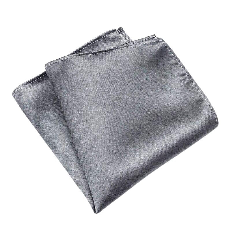 Solid Colour Silk Pocket Square GR Grey 