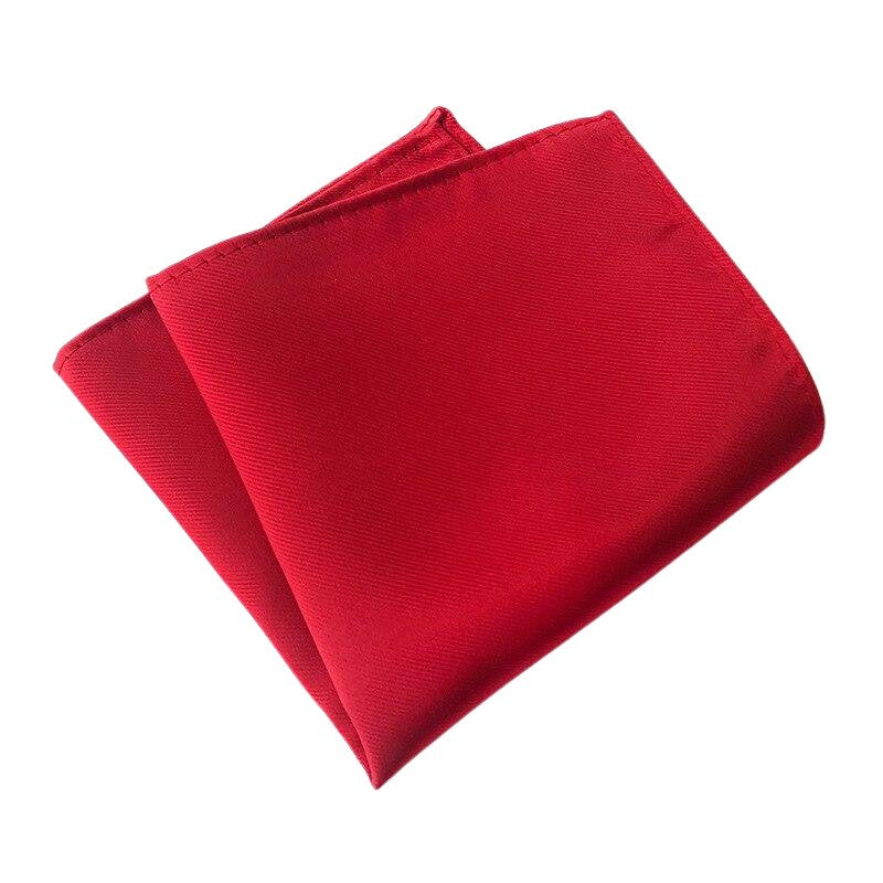 Solid Colour Silk Pocket Square GR Red 
