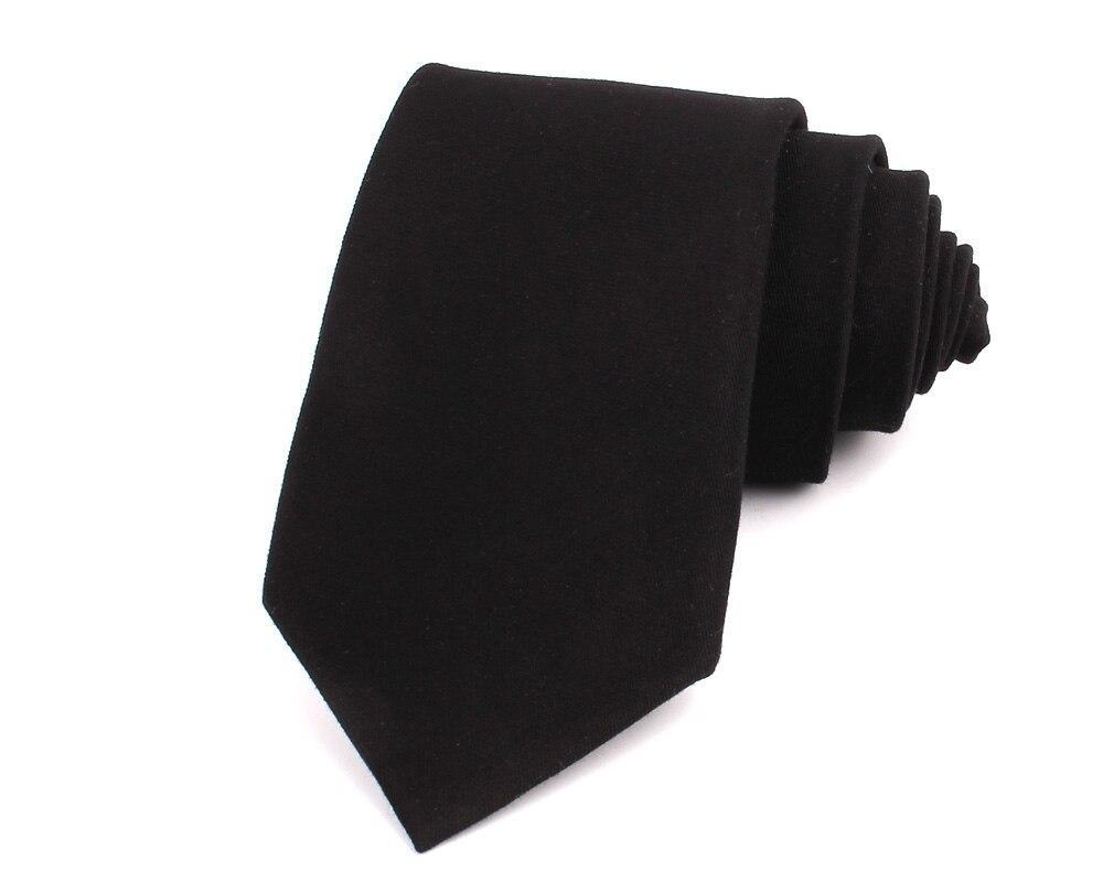 Solid Cotton Tie GR Black 