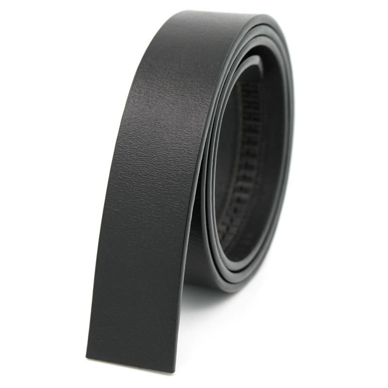 Solid Cowhide Strap For Automatic Belt Buckle GR Black 110cm 