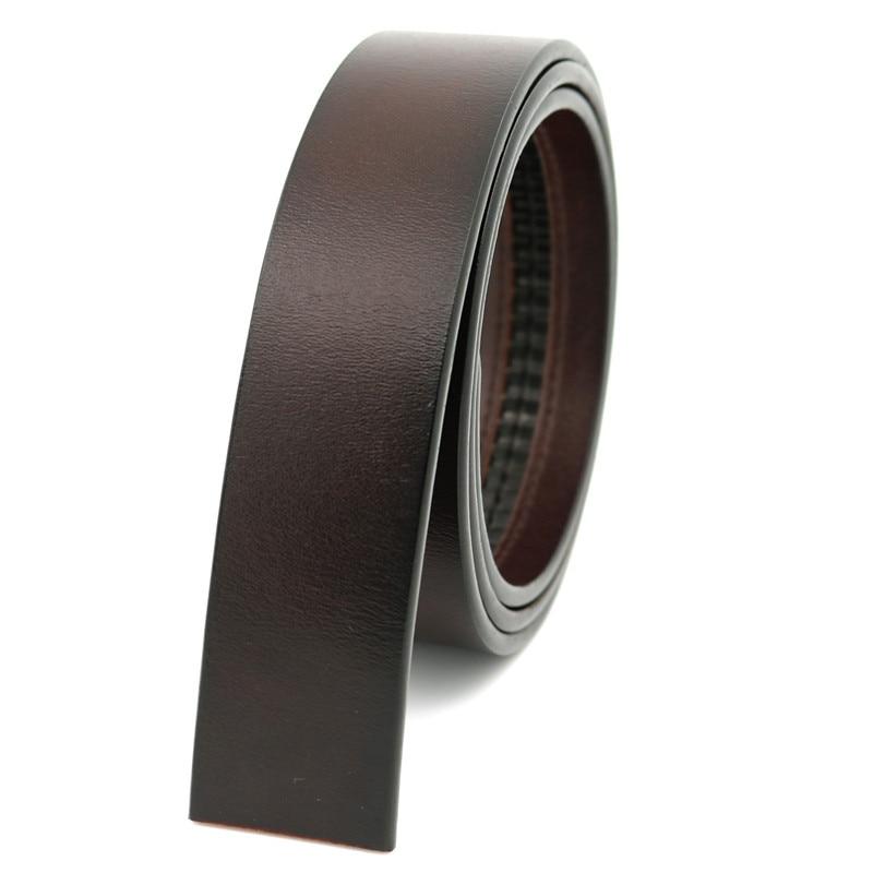 Solid Cowhide Strap For Automatic Belt Buckle GR Dark Brown 110cm 