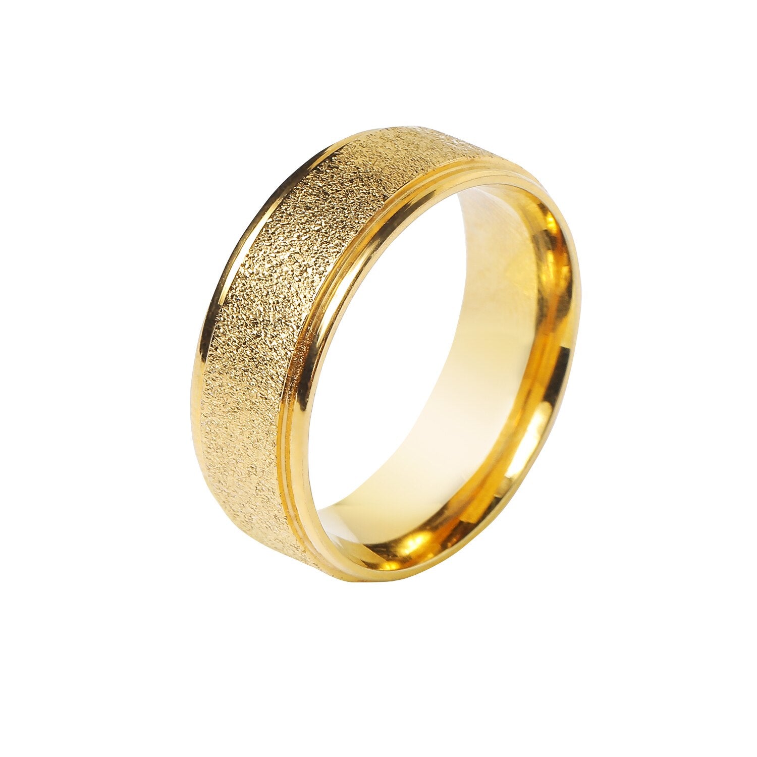Solid Gold-Tone Tie Ring GR Golden 