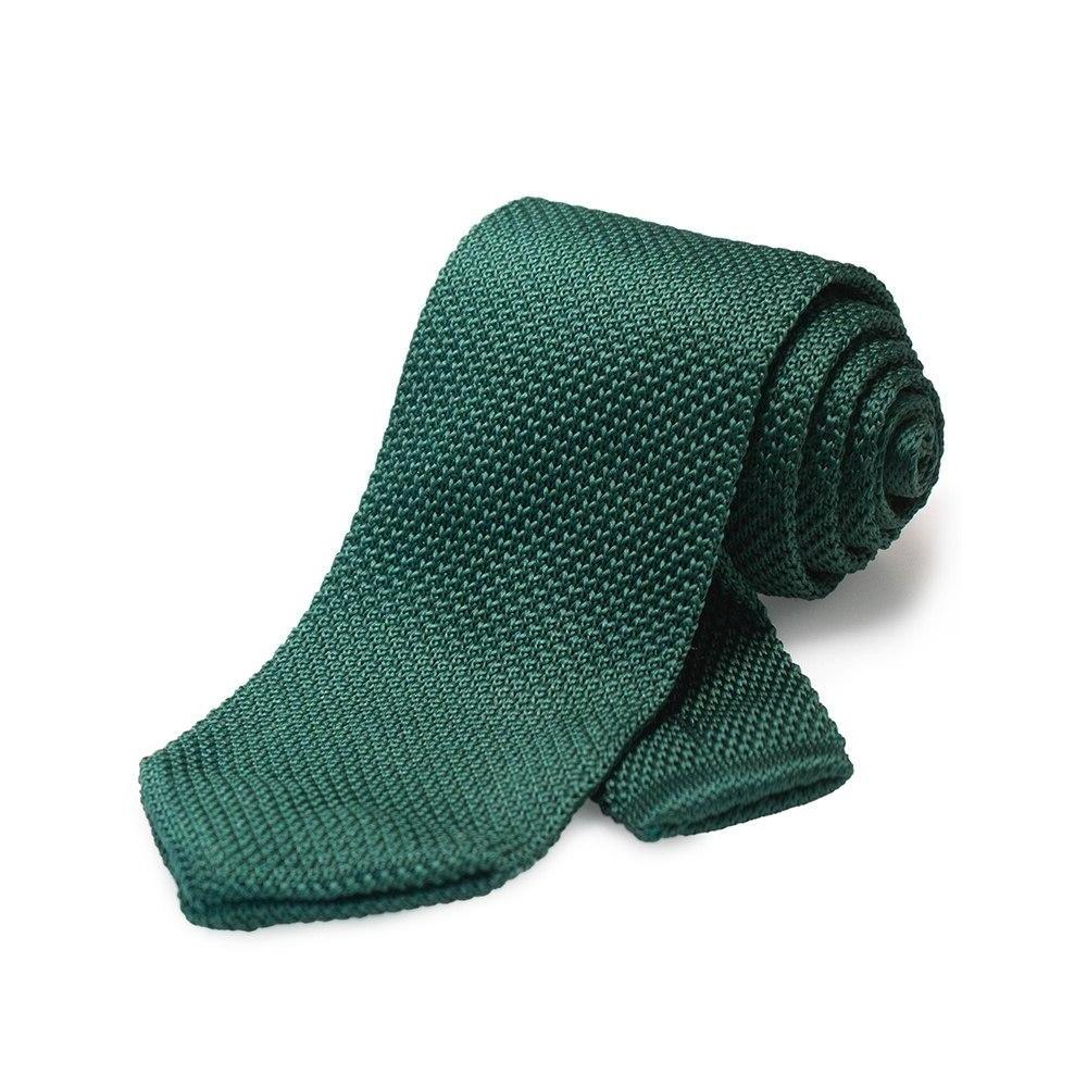 Solid Knitted Tie GR Dark Green 