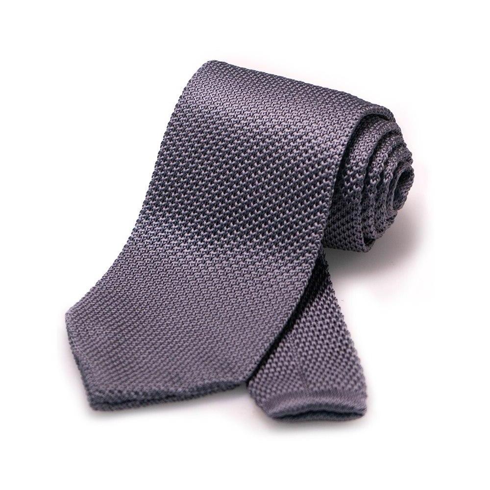 Solid Knitted Tie GR Grey 