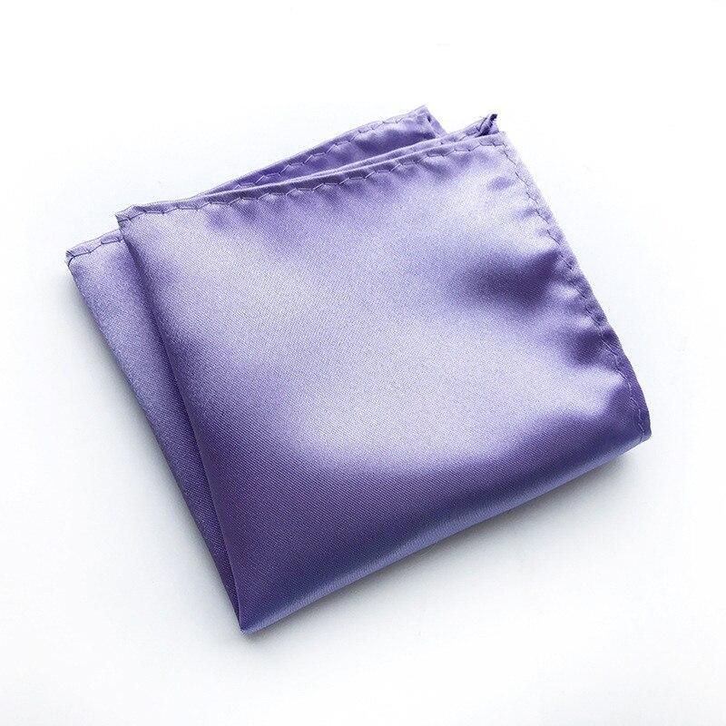 Solid Satin Pocket Square GR Light Purple 