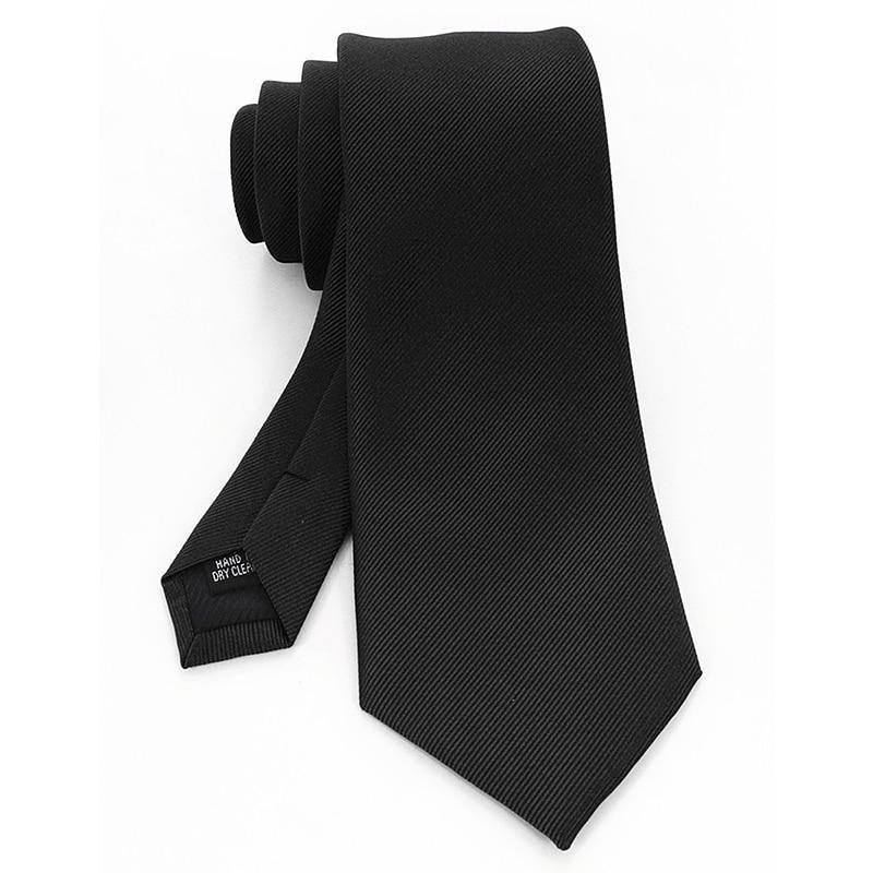 Solid Silk Twill Tie GR Black 