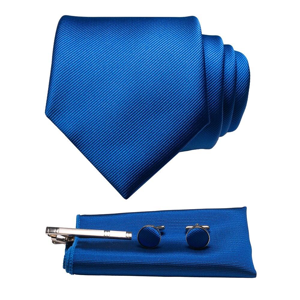 Solid Silk Twill Tie Set GR Blue 