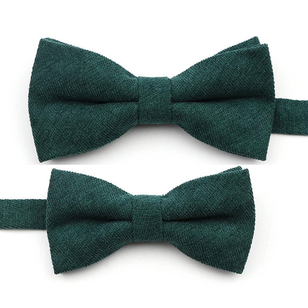 Solid Soft Cotton Bow Tie Pre-Tied GR 