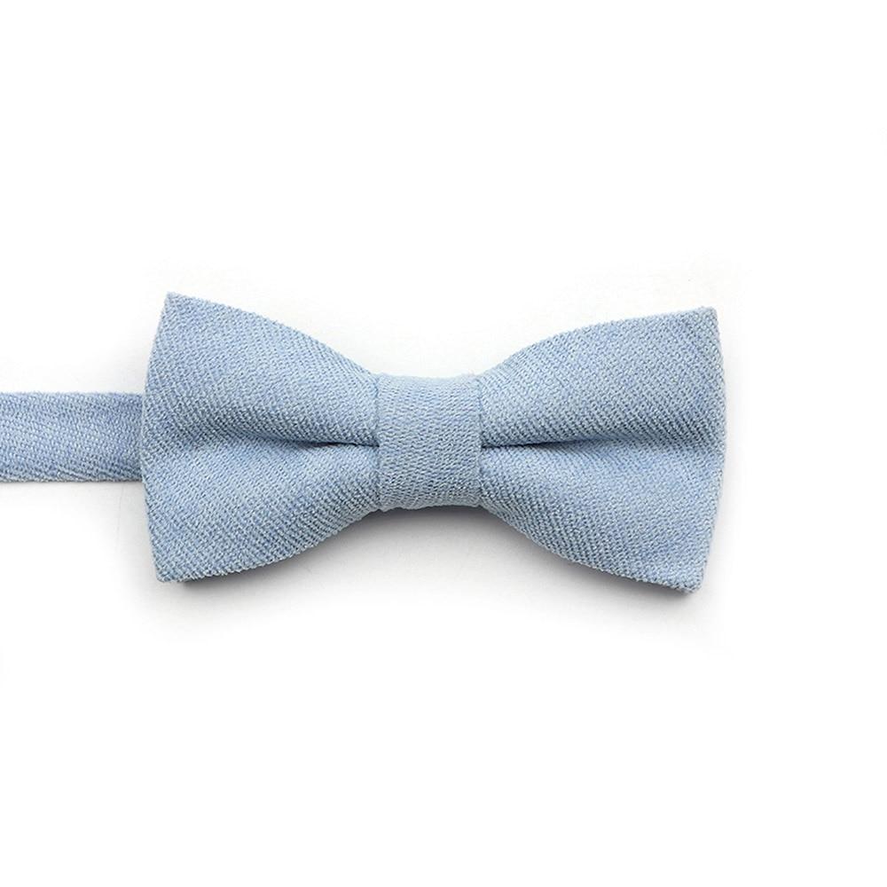 Solid Soft Cotton Bow Tie Pre-Tied GR 