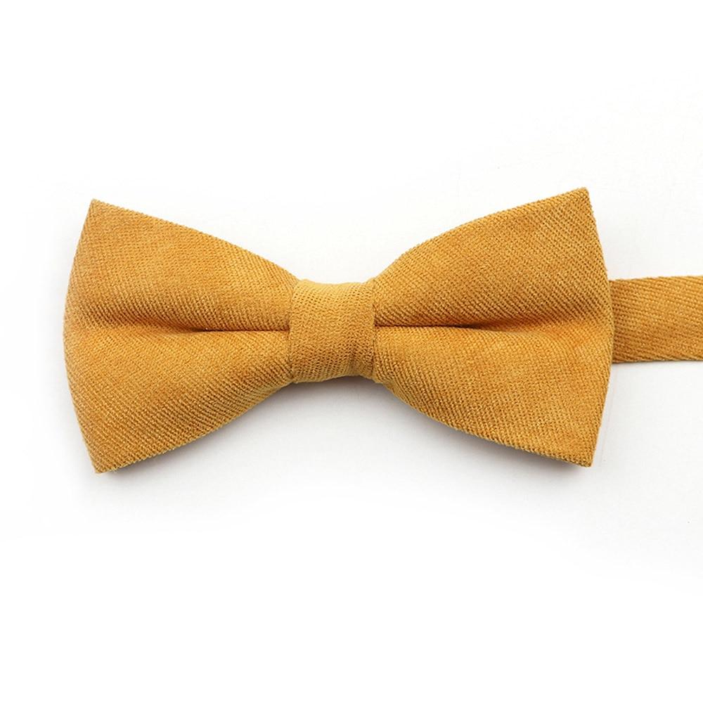 Solid Soft Cotton Bow Tie Pre-Tied GR Orange 