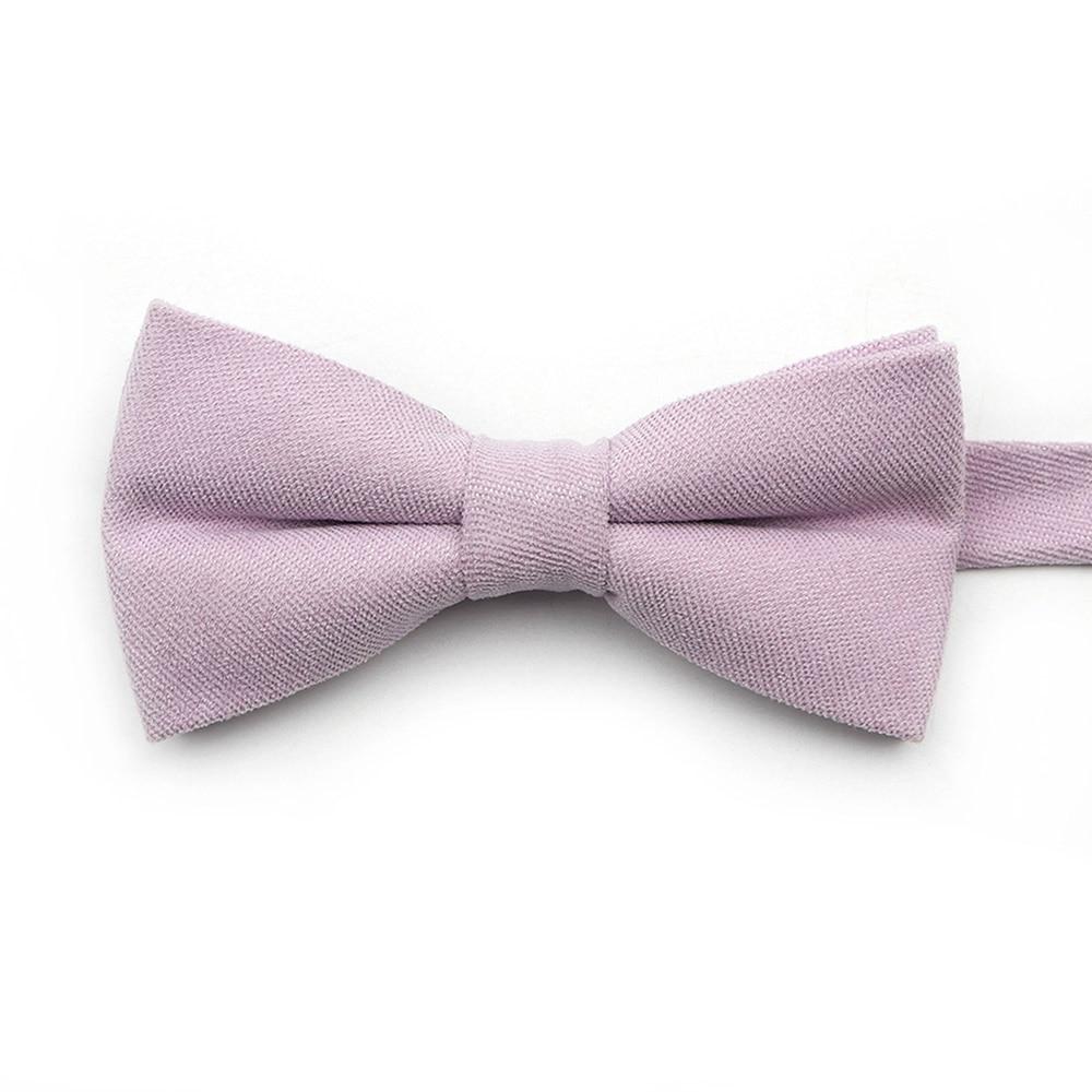 Solid Soft Cotton Bow Tie Pre-Tied GR Orchid 